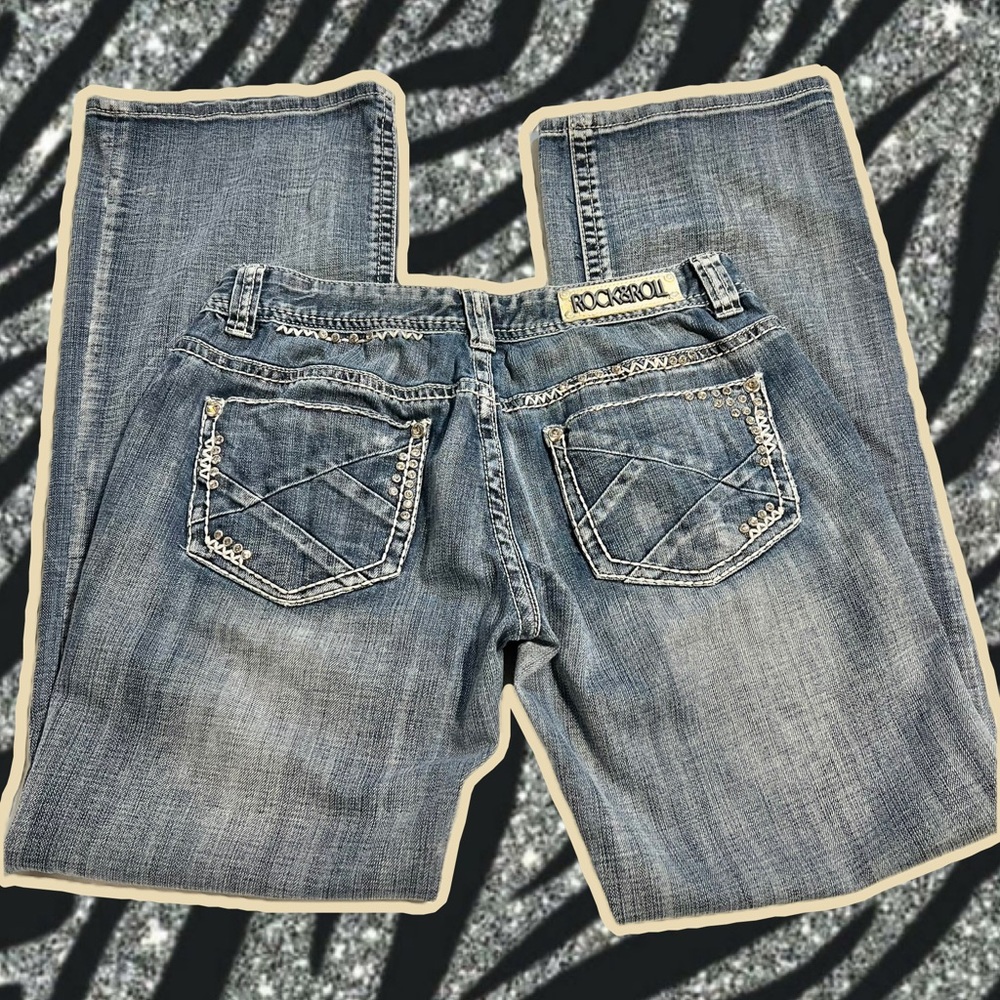 Rock & Roll Cowgirl Y2K baggy embellished jeans